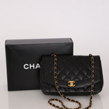 Rare Chanel Medium Diana Flap Black Caviar 1996 24K GP