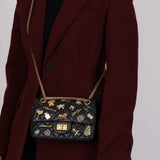 Chanel 2017 Quilted Aged Calfskin Lucky Charms 2.55 Reissue 224 Double Flap