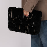 Rare Chanel 2017 Rabbit Fur and Enchanted Chains Clutch