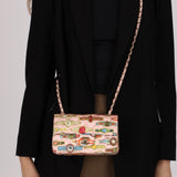 Limited Edition Chanel 2017 Pink Satin Paris-Cuba Cigare Mini Square Flap Bag
