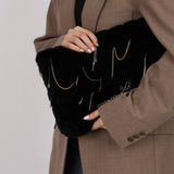 Rare Chanel 2017 Rabbit Fur and Enchanted Chains Clutch