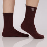 Limited Edition FashioNica Dark Cherry Crew Socks