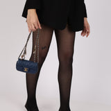 Rare Chanel 2009 Midnight Blue Quilted Lambskin Valentine Hearts Extra Mini Flap Bag