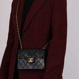 Chanel 1990s Lambskin Mini Square Flap Bag 24K GP