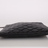 Chanel Large Quilted O-Case Black Lambskin 2012 SHW