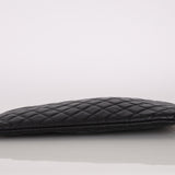 Chanel Large Quilted O-Case Black Lambskin 2012 SHW