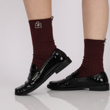 Limited Edition FashioNica Dark Cherry Crew Socks
