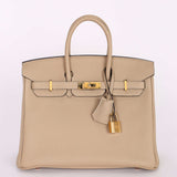 Hermès Birkin 25 Gris Tourterelle Togo 2018 GHW