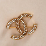 Chanel Coco Mark Brooch GP Rhinestone