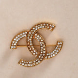 Chanel Coco Mark Brooch GP Rhinestone