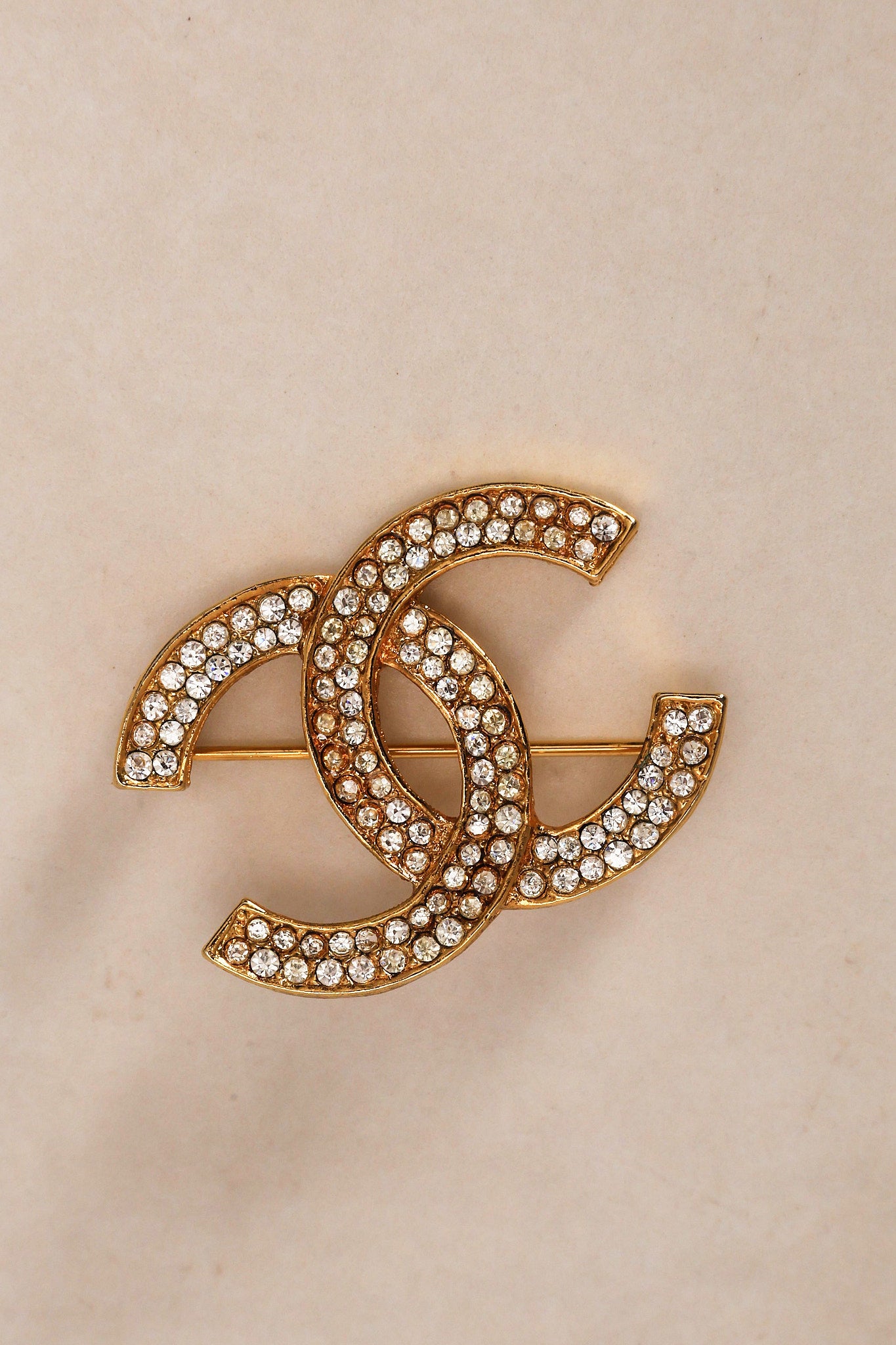 Chanel Coco Mark Brooch GP Rhinestone
