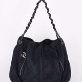 Chanel Stitch Double Zip Hobo Navy Culatta 2013 SHW