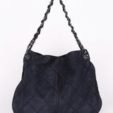 Chanel Chain Hobo Navy Culatta SHW