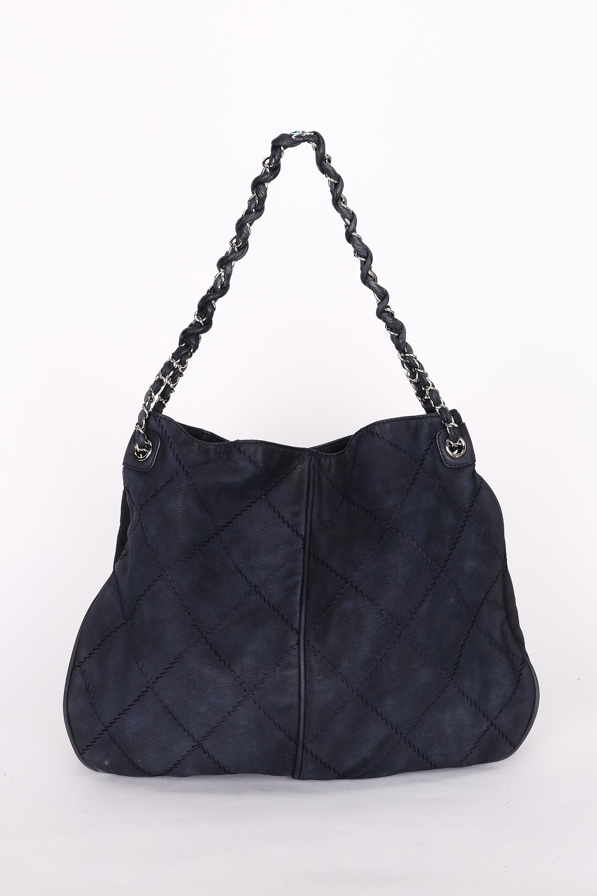 Chanel Chain Hobo Navy Culatta SHW