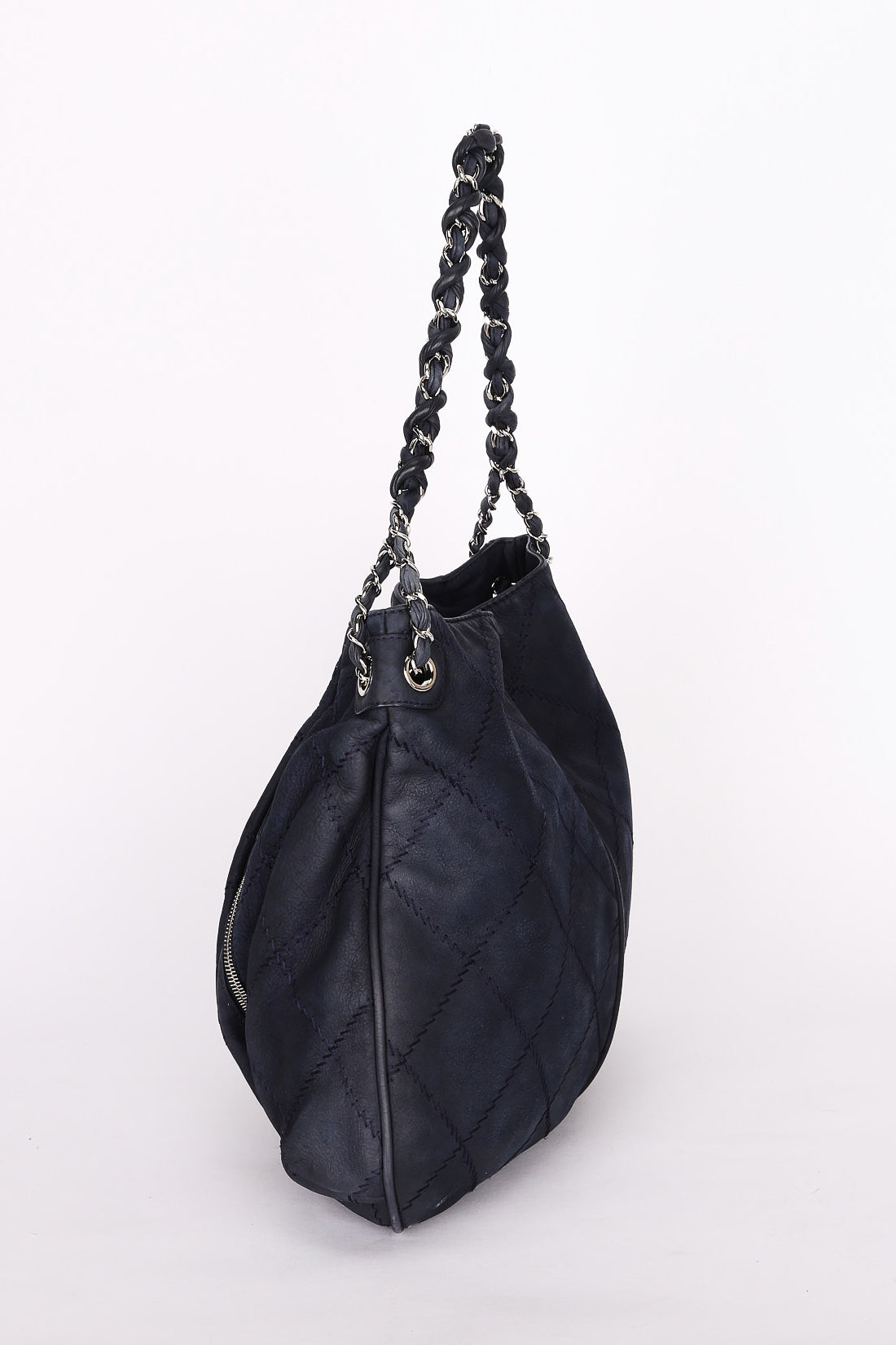 Chanel Chain Hobo Navy Culatta SHW