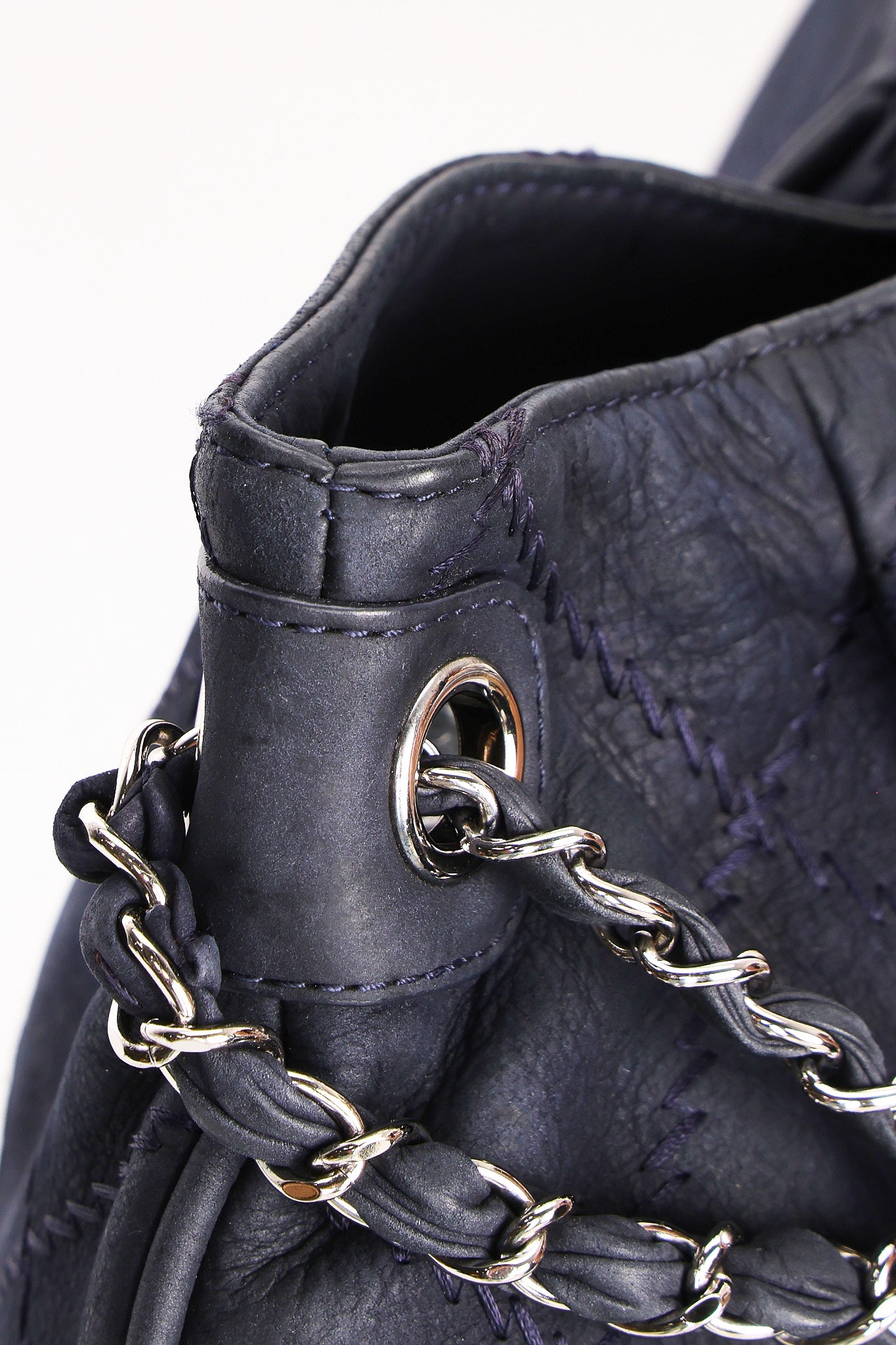 Chanel Chain Hobo Navy Culatta SHW
