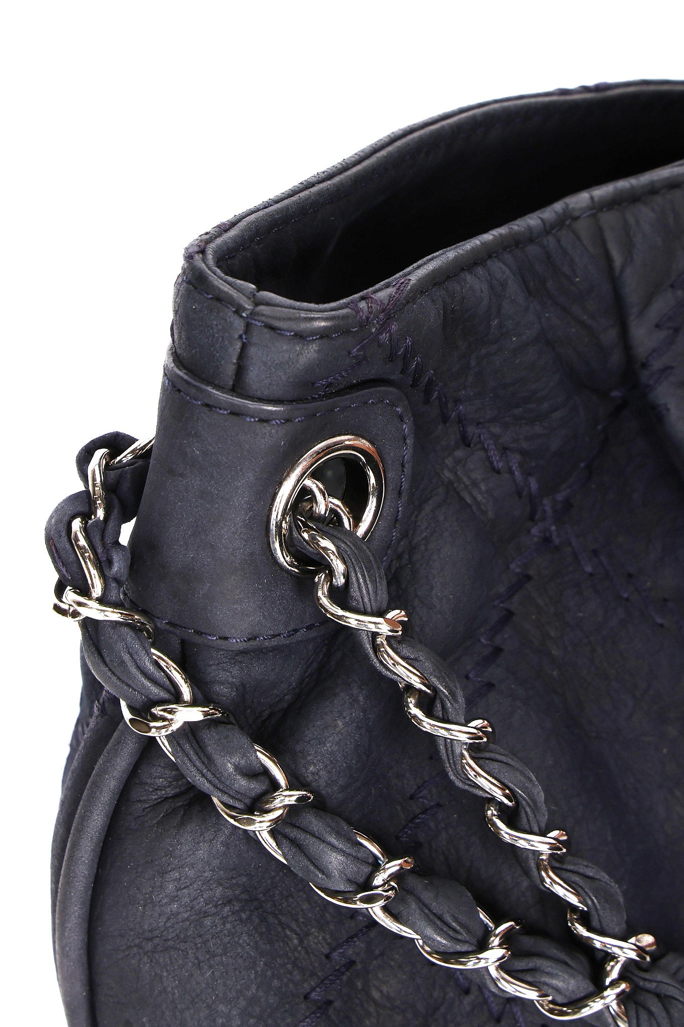 Chanel Chain Hobo Navy Culatta SHW