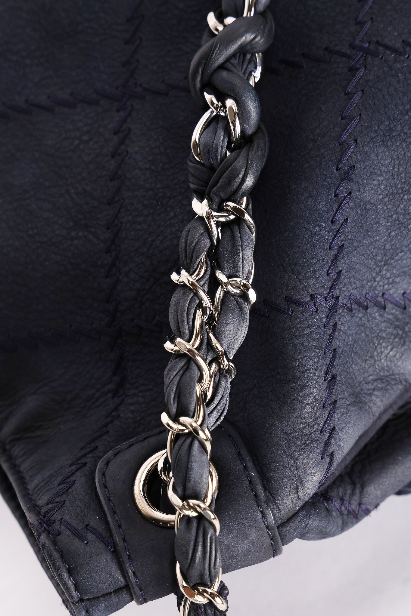 Chanel Chain Hobo Navy Culatta SHW