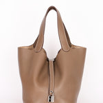 Hermès Small Tote - Taupe/Etoupe Calfskin