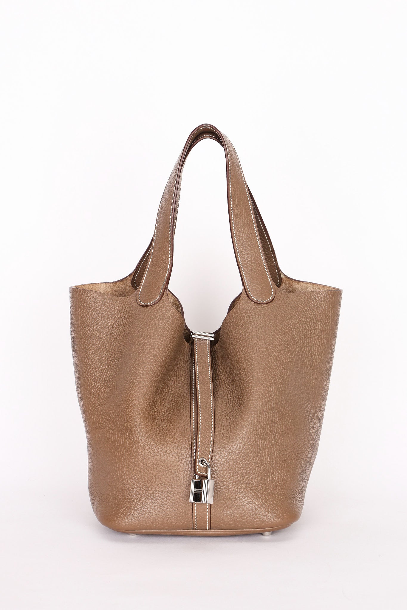 Hermès Small Tote - Taupe/Etoupe Calfskin