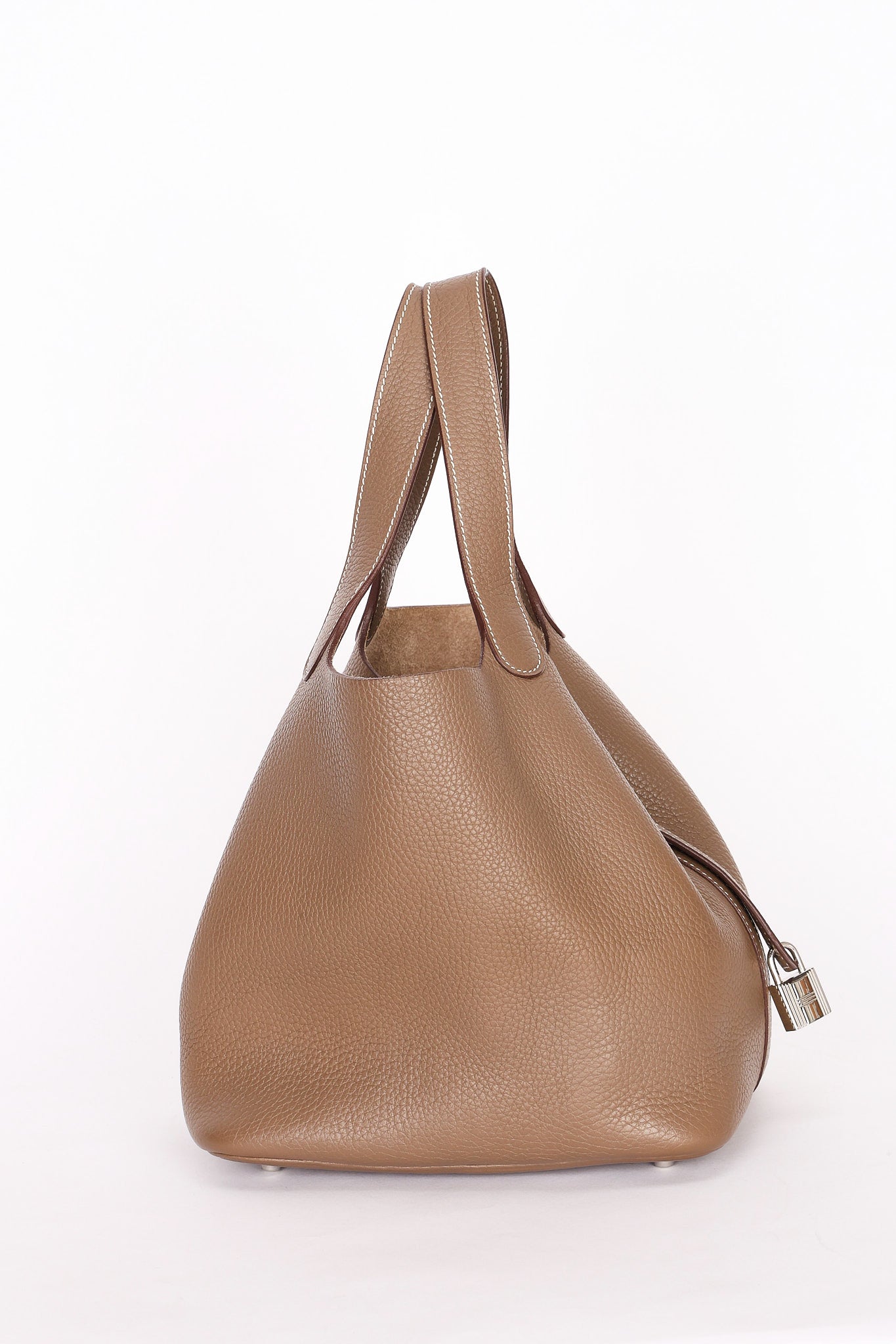 Hermès Small Tote - Taupe/Etoupe Calfskin