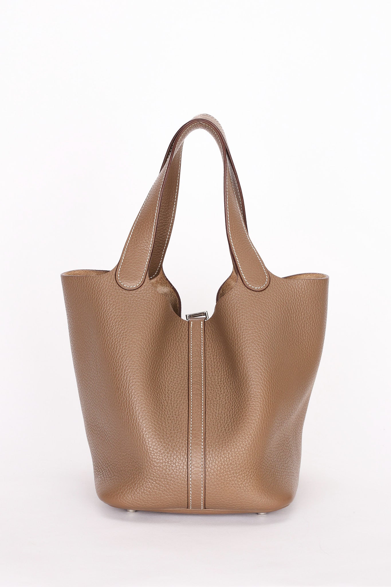 Hermès Small Tote - Taupe/Etoupe Calfskin