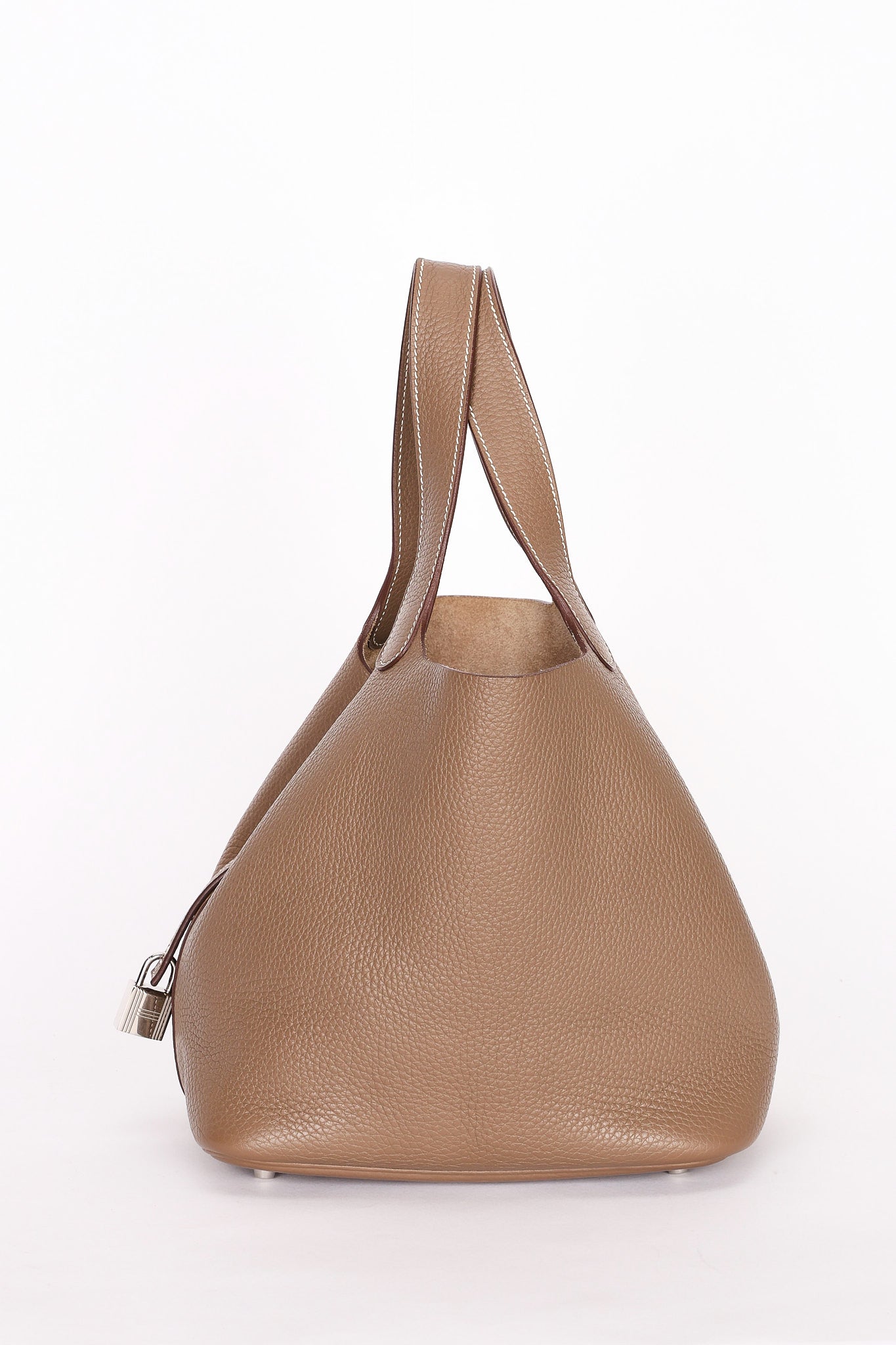 Hermès Small Tote - Taupe/Etoupe Calfskin