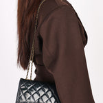 Chanel Paris-Salzburg CC Eyelet Wallet on Chain Black Patent and Goatskin 2015 AGHW