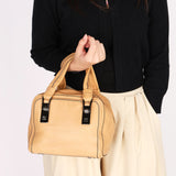 Chanel Stitched Bowler Bag Beige Calfskin DSHW