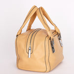 Chanel Stitched Bowler Bag Beige Calfskin DSHW