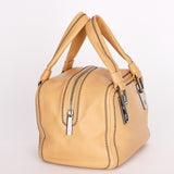Chanel Stitched Bowler Bag Beige Calfskin DSHW