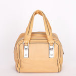 Chanel Stitched Bowler Bag Beige Calfskin DSHW