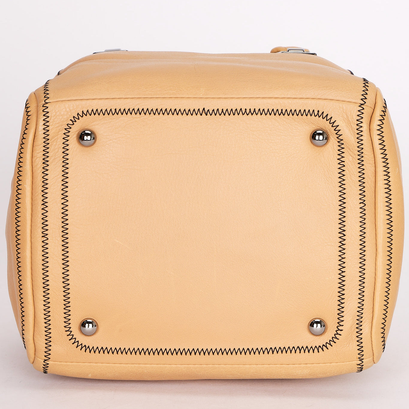 Chanel Stitched Bowler Bag Beige Calfskin DSHW