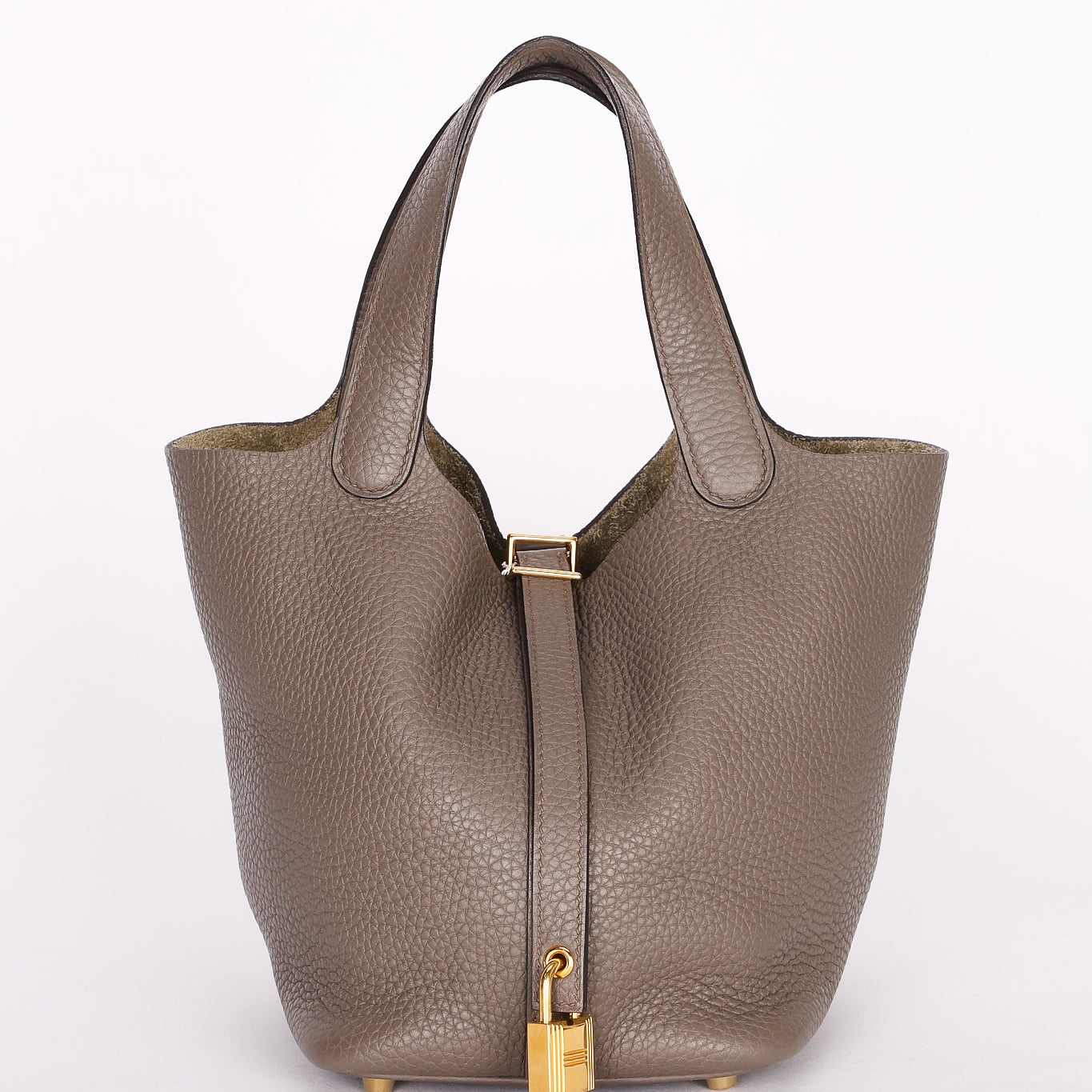Hermès Picotin 18 Gris Meyer Clemence GHW