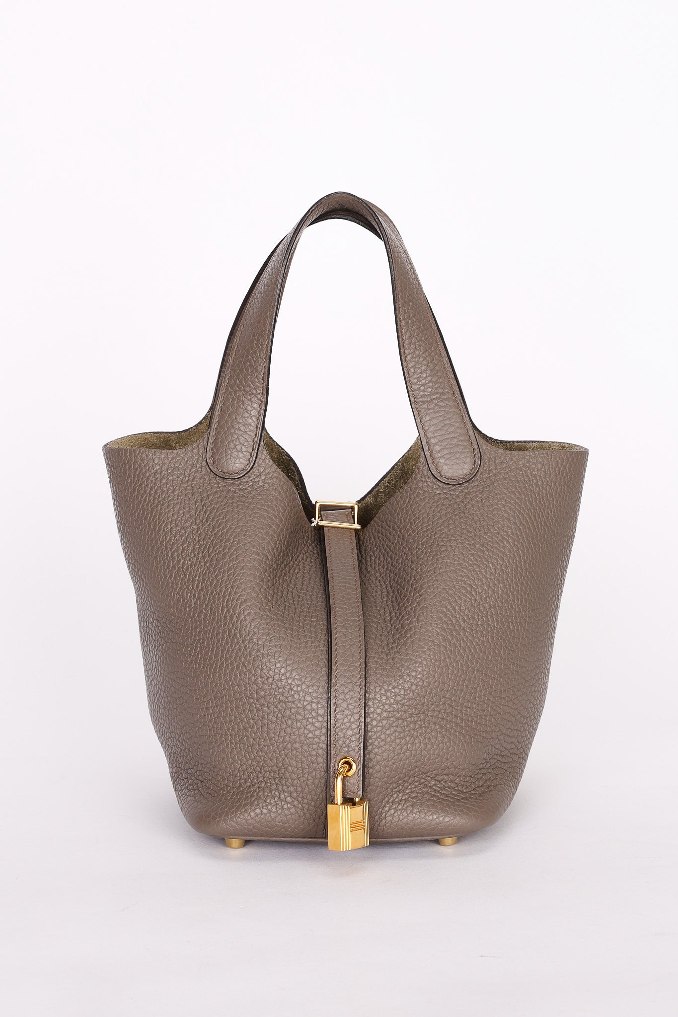 Hermès Picotin 18 Gris Meyer Clemence GHW