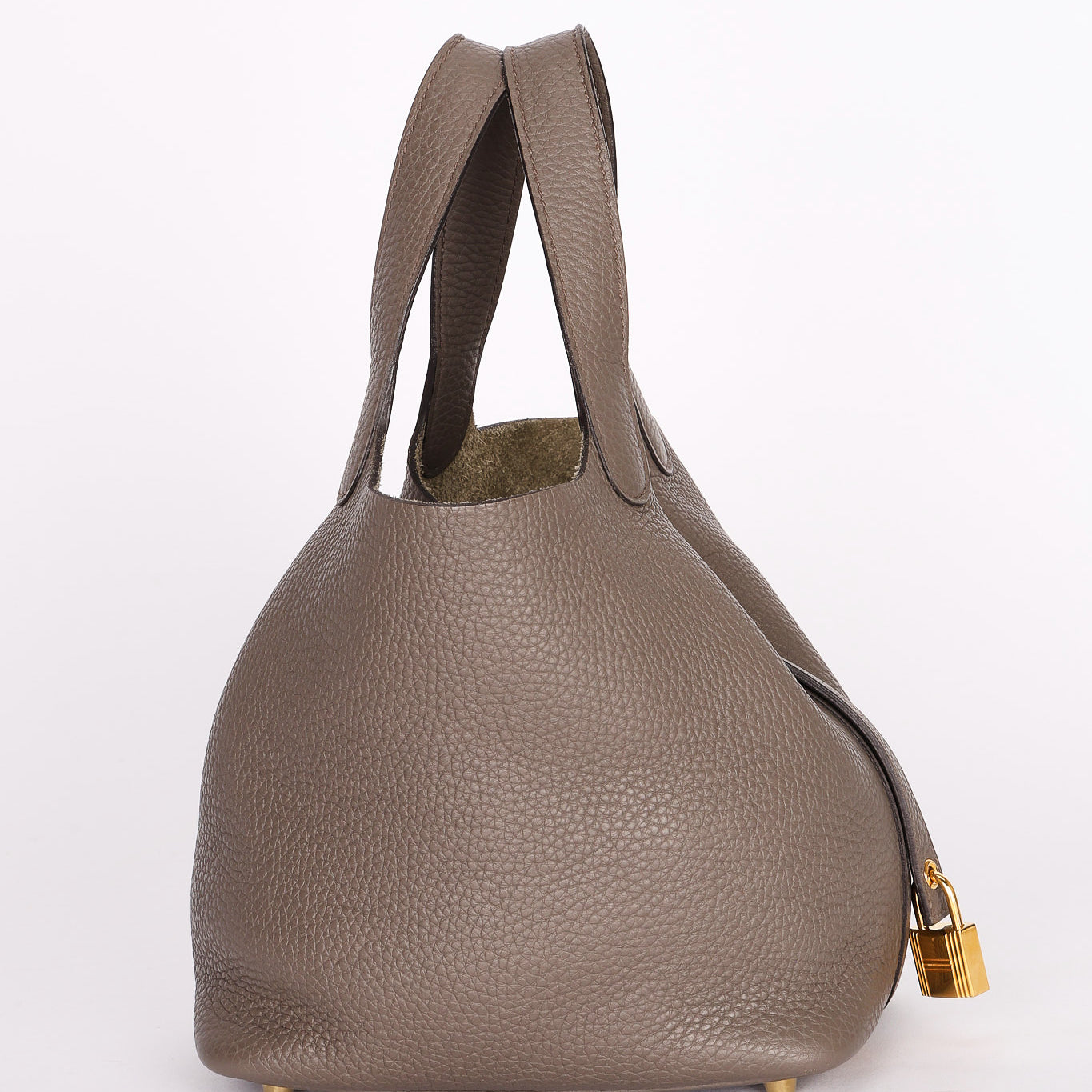 Hermès Picotin 18 Gris Meyer Clemence GHW