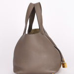 Hermès Picotin 18 Gris Meyer Clemence GHW