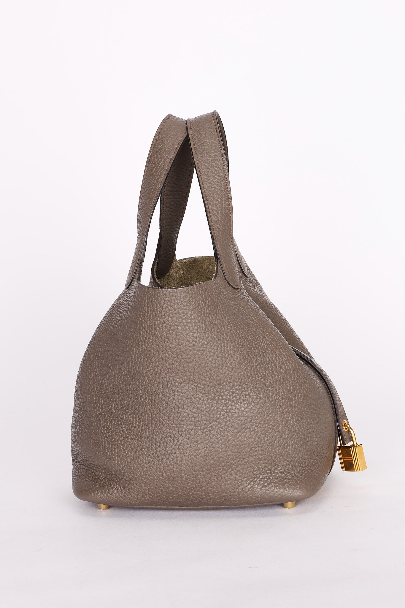 Hermès Picotin 18 Gris Meyer Clemence GHW