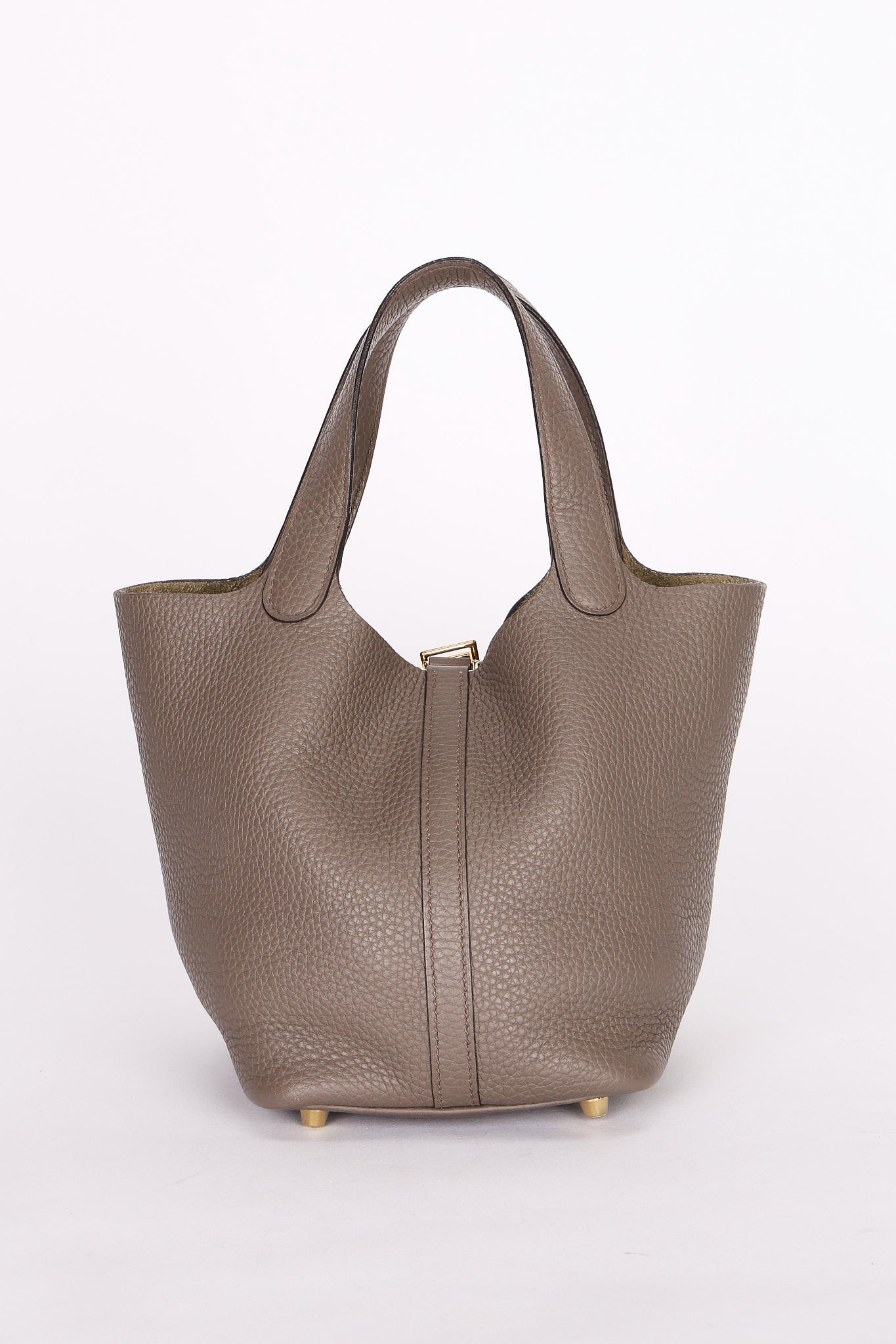 Hermès Picotin 18 Gris Meyer Clemence GHW