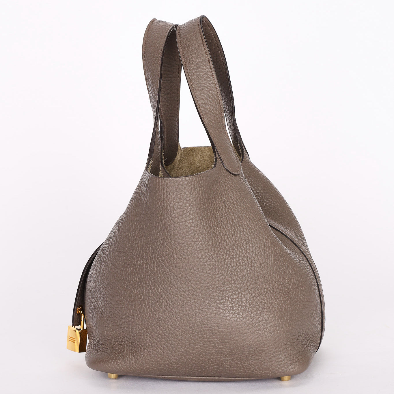 Hermès Picotin 18 Gris Meyer Clemence GHW