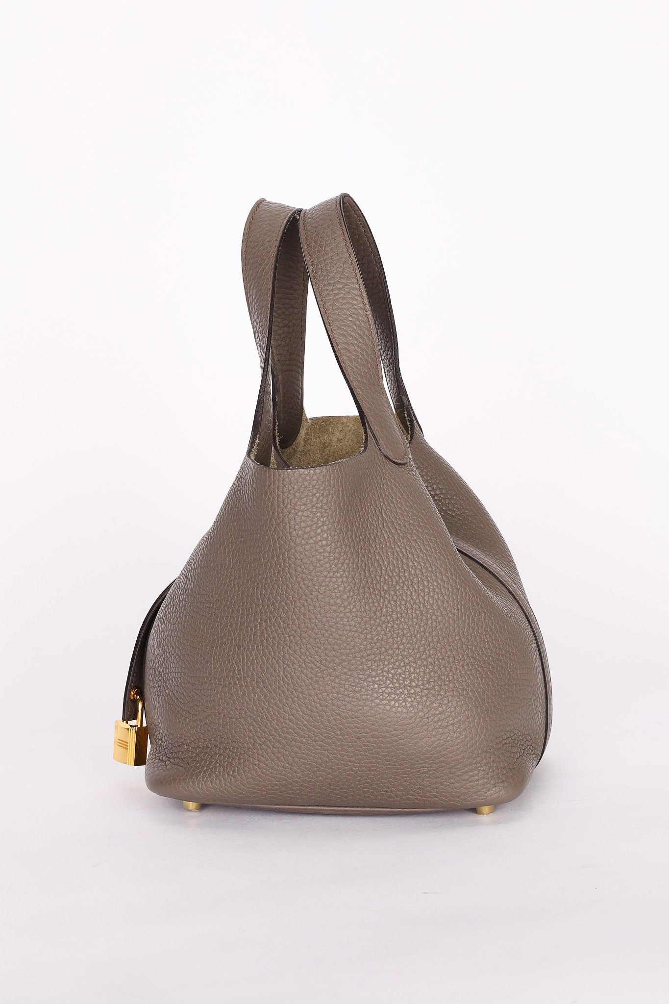 Hermès Picotin 18 Gris Meyer Clemence GHW