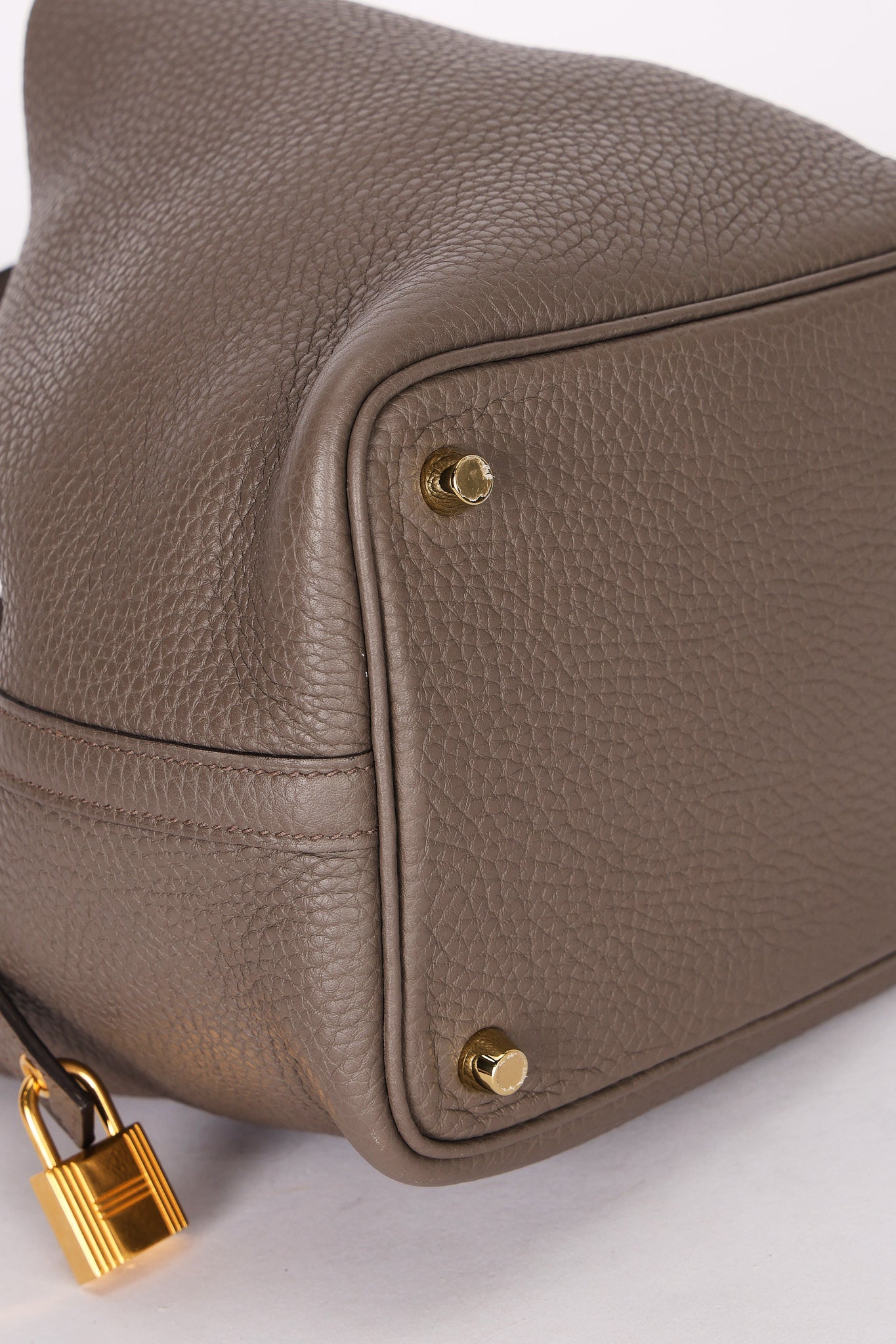 Hermès Picotin 18 Gris Meyer Clemence GHW
