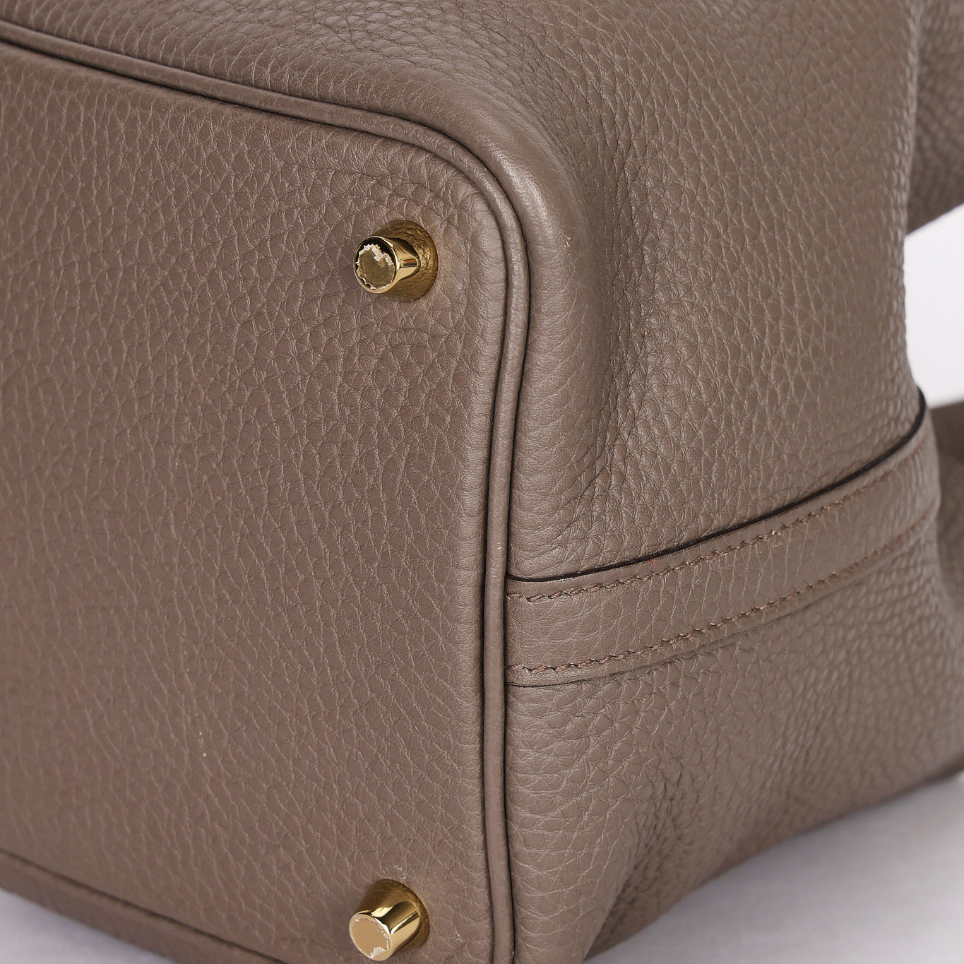 Hermès Picotin 18 Gris Meyer Clemence GHW