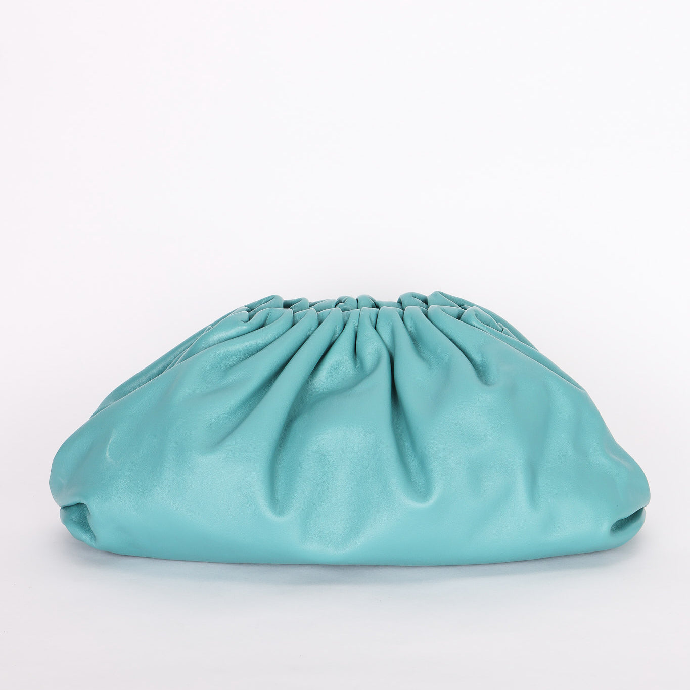 Bottega Veneta 'The Pouch' Clutch - Teal Smooth Leather