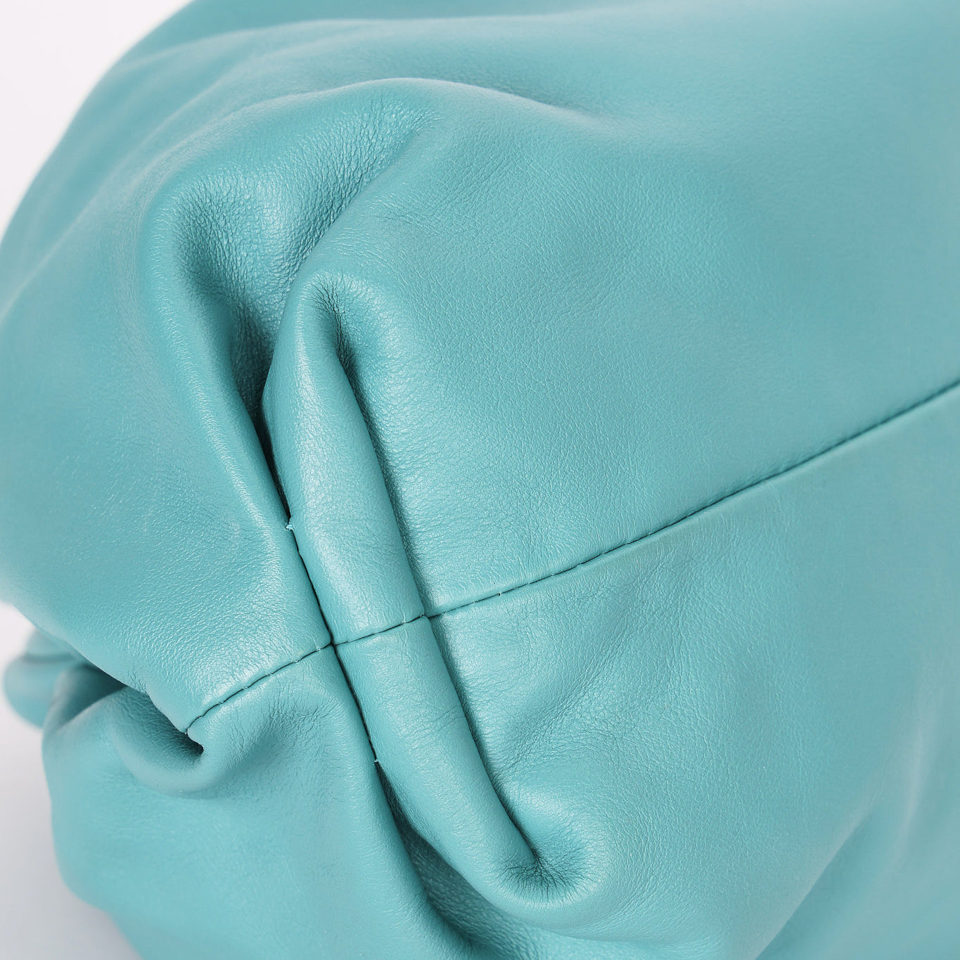 Bottega Veneta 'The Pouch' Clutch - Teal Smooth Leather