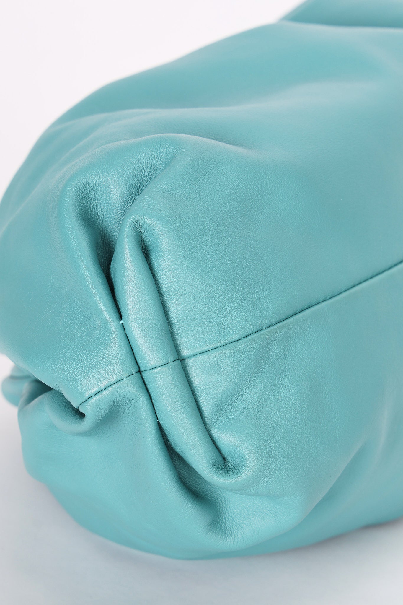 Bottega Veneta 'The Pouch' Clutch - Teal Smooth Leather