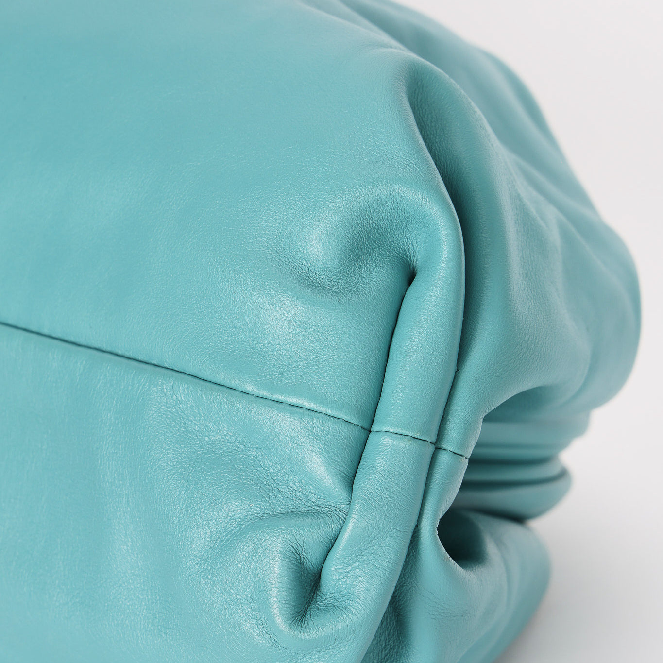 Bottega Veneta 'The Pouch' Clutch - Teal Smooth Leather