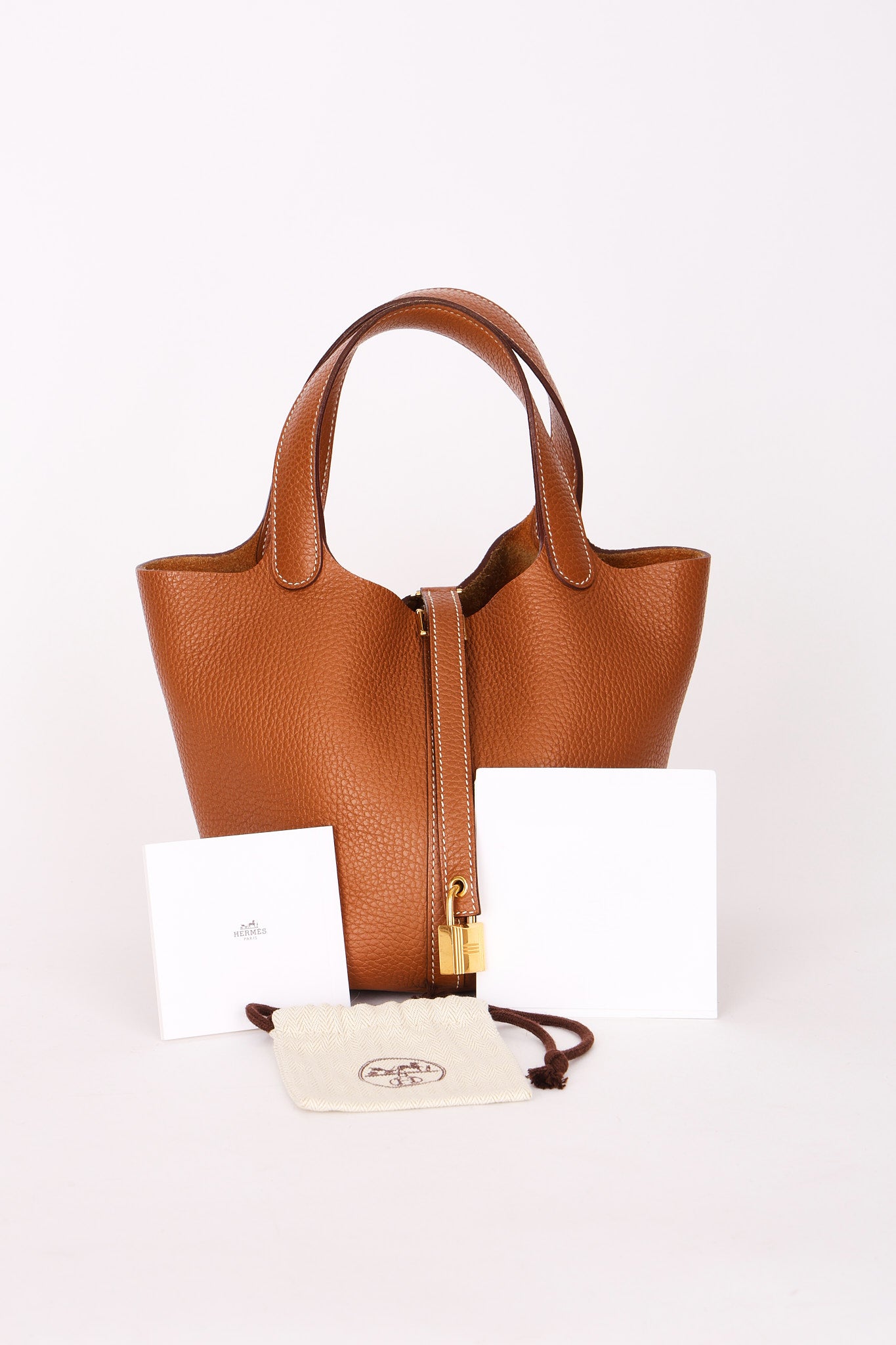 Hermès Picotin 18 Gold Clemence GHW