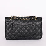 Chanel Medium Classic Double Flap Black Caviar 24K GP