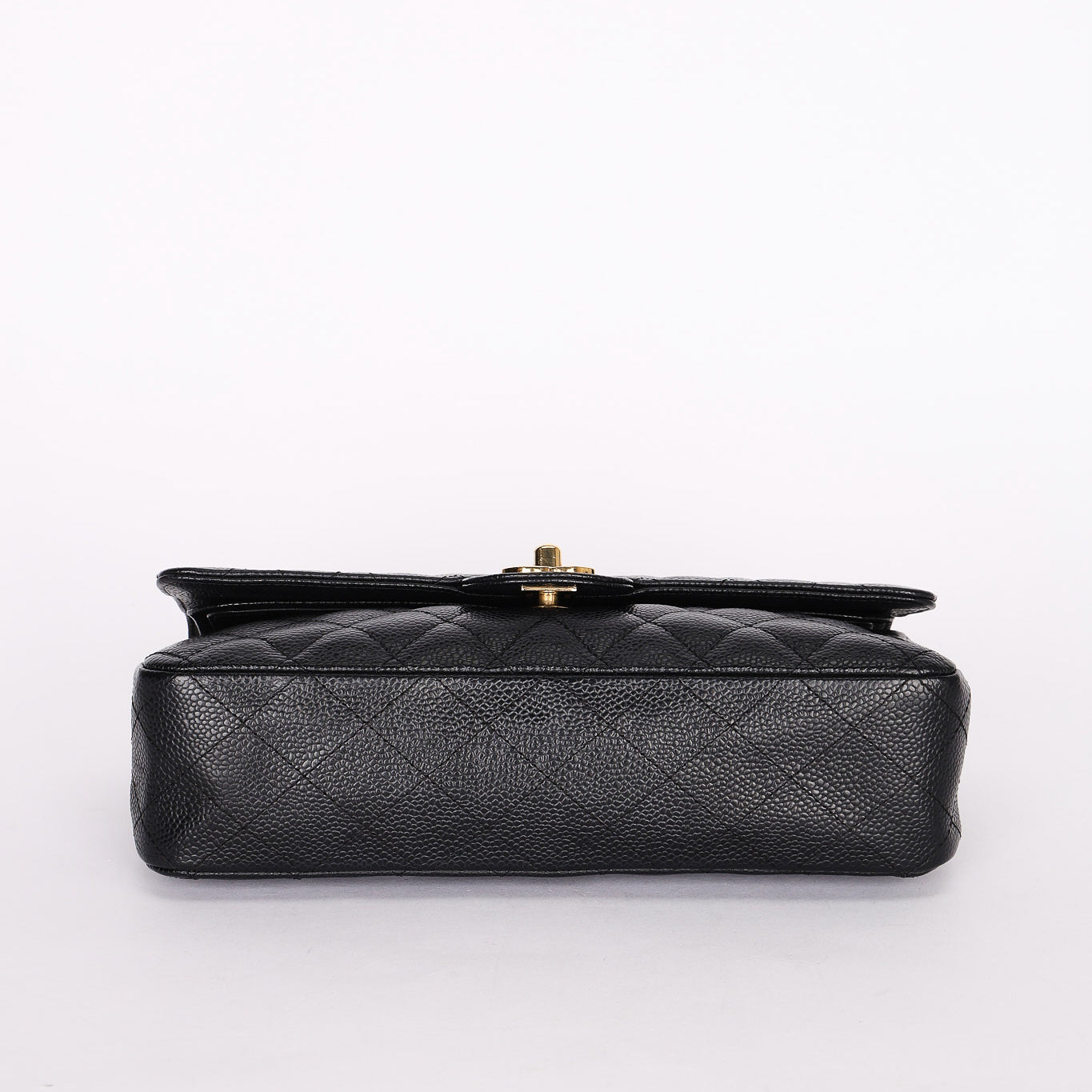 Chanel Medium Classic Double Flap Black Caviar 24K GP